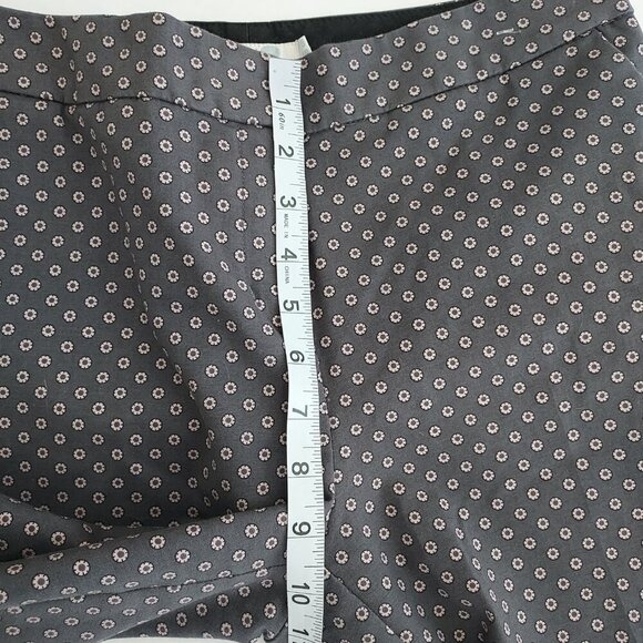 Boden Floral Polka-dot Gray Straight Leg Pants Size 6 - Picture 3 of 9